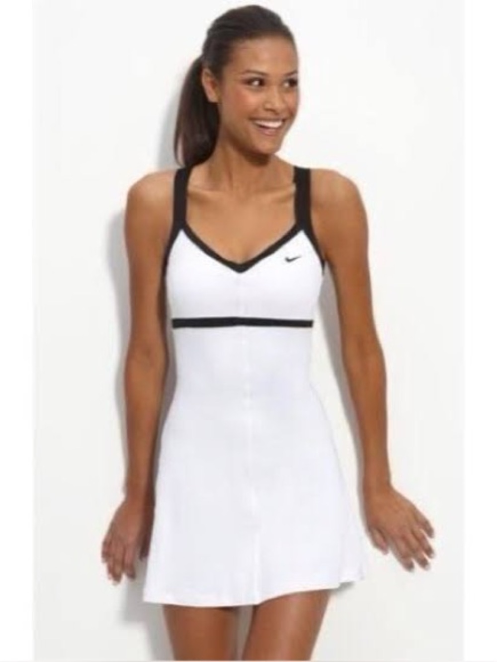 Nike Dri-Fit White/ Black Tennis Dress